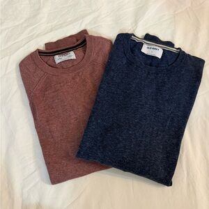 2pcs Old Navy Navy crewneck Sweater blue and burgundy Small and Medium